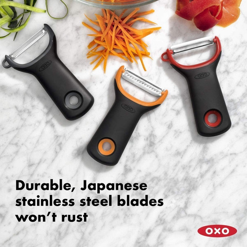 Imagen 8 de 10 de Set 3 Pelador Verduras Oxo Elegantes Cuch. Acero Inoxidable