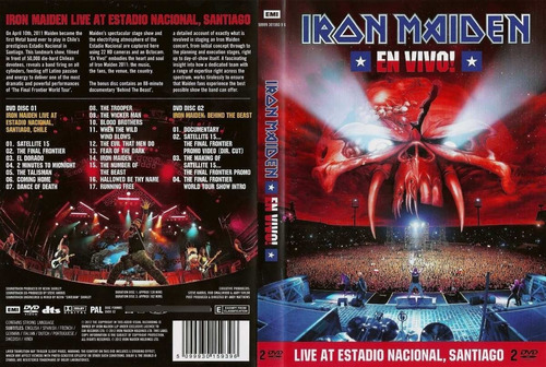 Dvd Iron Maiden Live At Estadio Nacional Santiago Musicanoba
