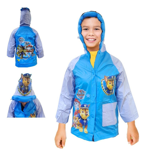 Poncho Capa Impermeable Paw Patrol Para Niños