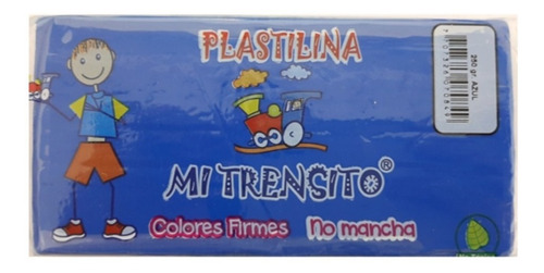 Plastilina En Barra Mi Trensito Azul Oscuro 250gr X5 Und