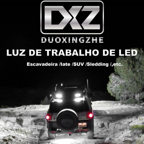 Par Farol De Milha Led 99w 6500k Auxilar Caminhão Barco Off