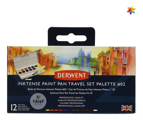 Derwent Inktense Paint Set Palette 2 X 12 Colores