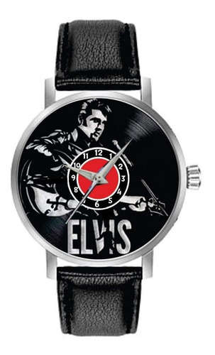 Relógio De Pulso Personalizado Banda Rock Elvis- Cod.bsrp067