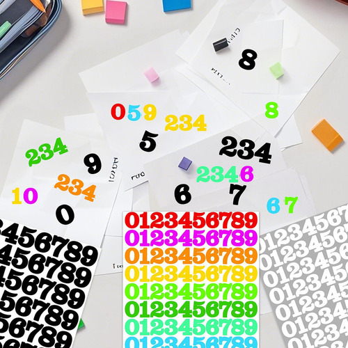 Número 800x Pegatizas Multifunción Etiquetas De Multicolor