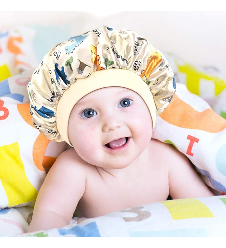 3 Piezas De Gorro De Satén Para Niños, Diseño De Dinosaurio,