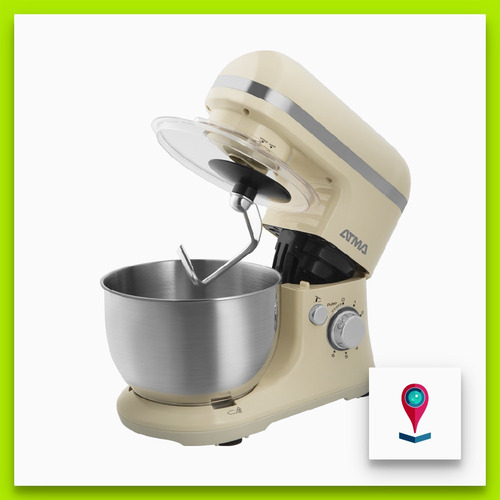 Imagen 3 de 5 de Batidora De Pie Atma Bpat21wp Crema 220 V 6 Vel Bowl 4lts