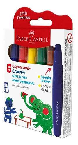 Crayones Infantiles Jumbo Cremosos Faber Castell  X 6 U