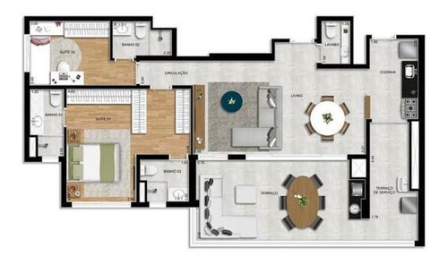 Imagem 3 de 15 de Apartamento Para Venda Em São Paulo, Cambuci, 3 Dormitórios, 3 Suítes, 4 Banheiros, 2 Vagas - Cap2737_1-1259897