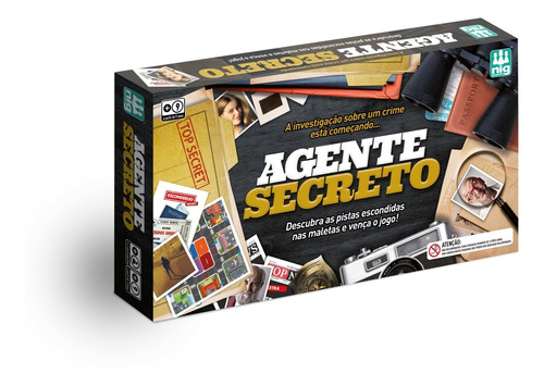 Jogo Agente Secreto - Investigação Detetive - Tabuleiro- Nig