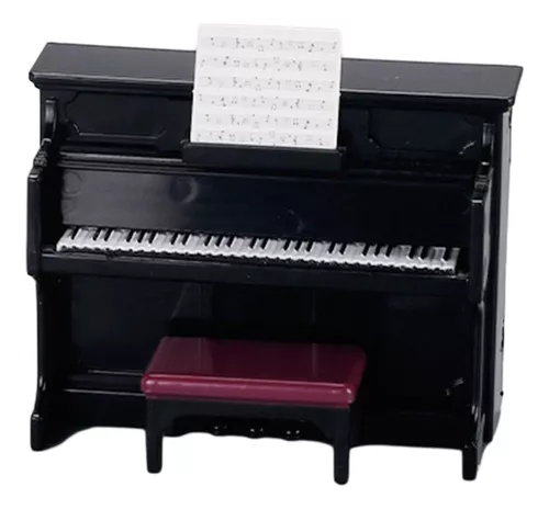 Miniatura Piano Preto Modelo de Piano Vertical Ornamento de Piano Modelo de  Instrumento Musical Com Banco DIY Artes Decoração para Amantes de Música  (Preto) : : Brinquedos e Jogos