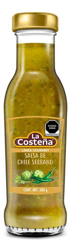 Salsa Gourmet La Costeña Chile Serrano 280g