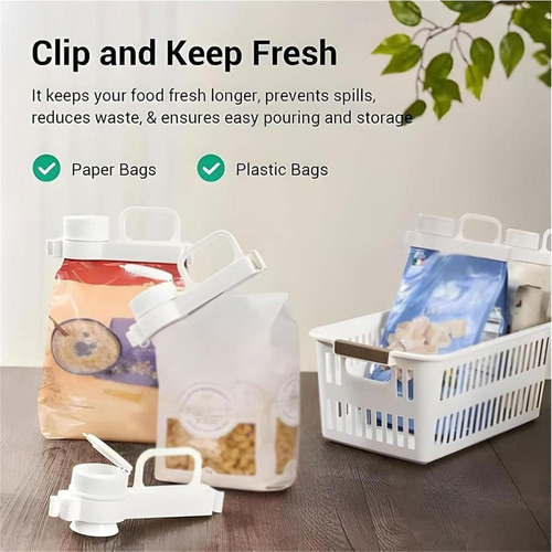 Bolso De Alimentos Clip Ligero Práctico Con Mango 1 Pieza