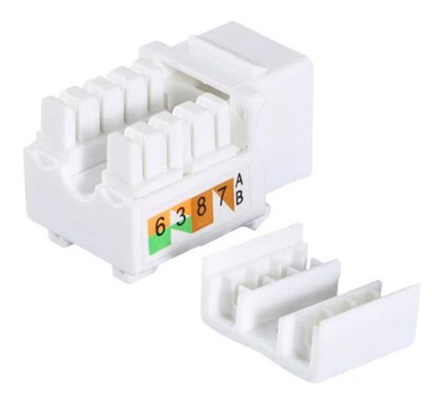 Imagen 2 de 10 de Conector Cat5e Jack Reguvolt Jack Con Tapa Guardapolvo