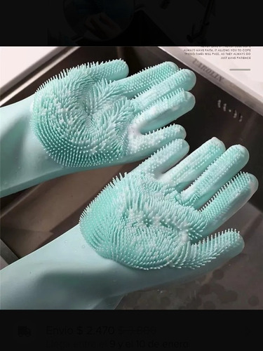 Imagen 3 de 5 de Guantes De Silicona Multiuso