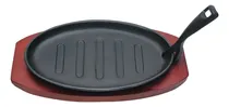 Comprar 12 Platos Sartén Hierro Fundido Con Base De Madera Vencort Color Negro Sartén hierro fundido vencort