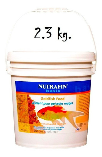 Nutrafin Basix Alimento Peces Goldfish Escamas Balde 2.3 Kg.