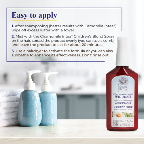 Spray Clareador De Cabelo Intea Camomila Para Crianças 100ml