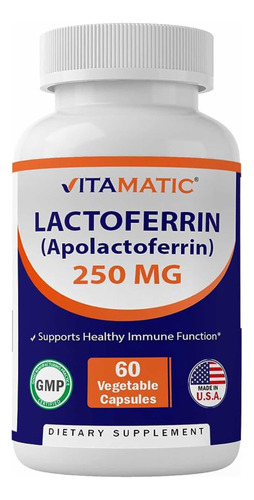 Vitamatic Lactoferrina 250mg (apolactoferrina) X60u Vegetal