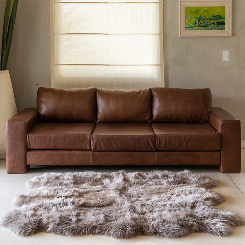 Alfombra Lanar Sexto, Cuero Lanar, Cuero De Oveja, Muflon Color Beige Diseño De La Tela Cuero De Oveja