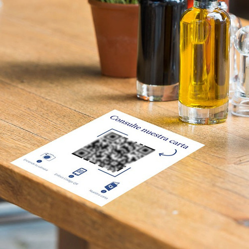 100 Sticker Carta Menú Digital Código Qr