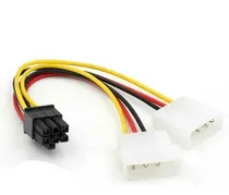 Comprar Cabo Adaptador Pci-e 2x4 Molex Para 1x6 Pinos Placa De Video