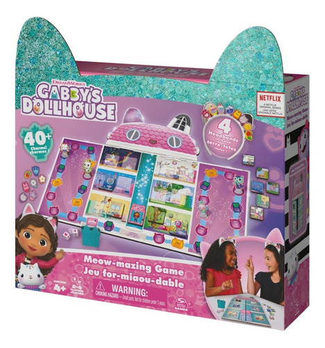 Juego De Mesa Meow-mazing Gabby's Dollhouse 2 - 4 Jugadores