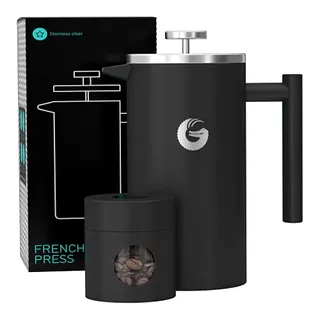 French Press Coffee Maker- Insulated, Stainless Steel M...