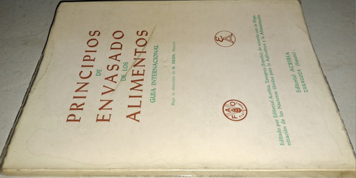 Principios De Envasado De Los Alimentos, Guía Internacional (Usado)
