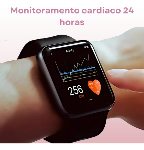 Smartwatch I8 Pro Max Chamadas Esportes Ecg Bluetooth Caixa Rosa
