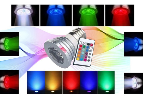 Luz Para Cromoterapia Com Controle 16 Cores Nítidas 