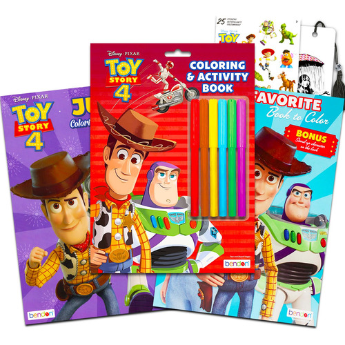Super Set De Libros Para Colorear De Toy Story De Disney Par