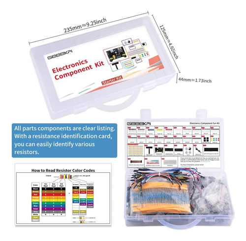 Kit De Componentes Electrónicos Con Módulo De Fuente De Alim