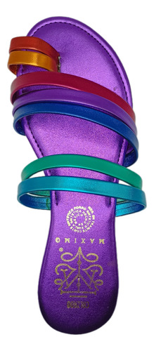 Sandalias Para Mujer Color Morado Diseño Moda Juvenil