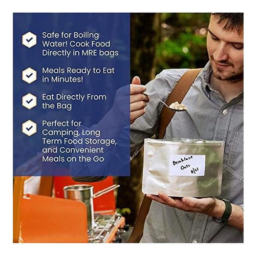 Wallaby Mre Mylar Bag Bundle 10x (7,5 Mil 6,5 X 8,5øøøø) Con Plata Estándar.