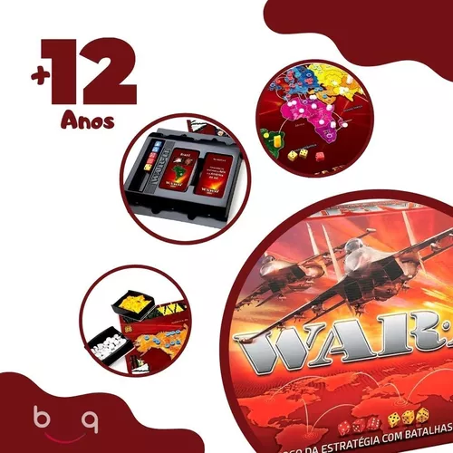 Jogo War 2 Tabuleiro Estratégia com Batalhas Aéreas - Grow - Shop