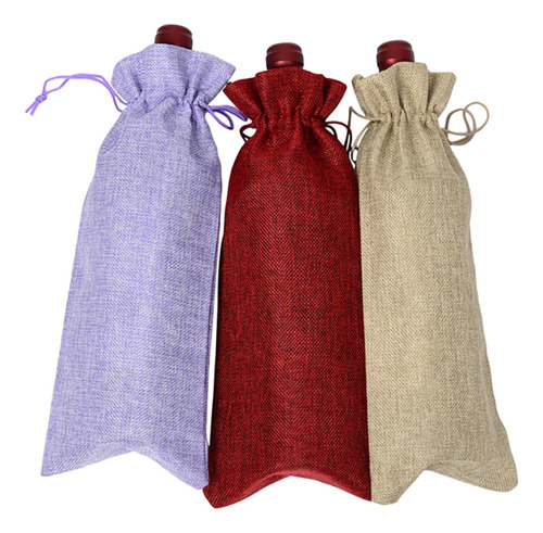 Nuevas Bolsas De Vino De Yute, Fundas Para Botellas De Vino