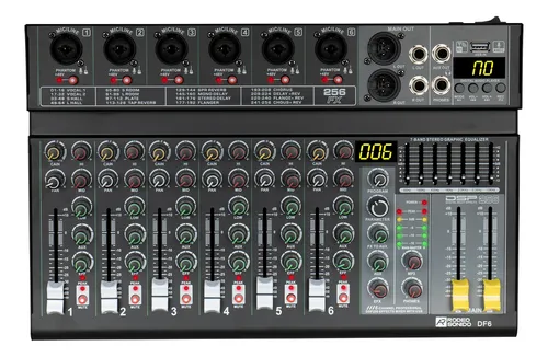 comprar Mezcladora De  Audio Rs Df6n 256 Efectos Dsp 6 Canales Mixer