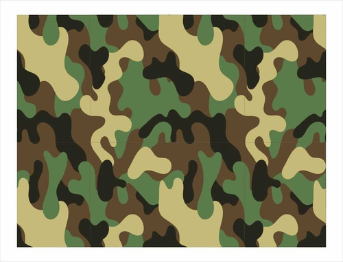 Adesivo Envelopamento Camuflado Verde Branco 1,35m X 60cm