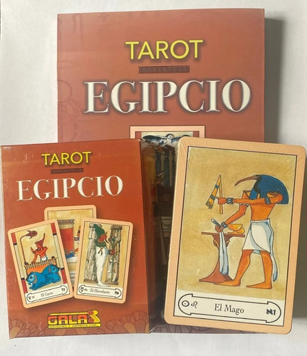 Imagen 2 de 8 de Tarot Egipcio (libro + Mazo 78 Cartas) / Galas