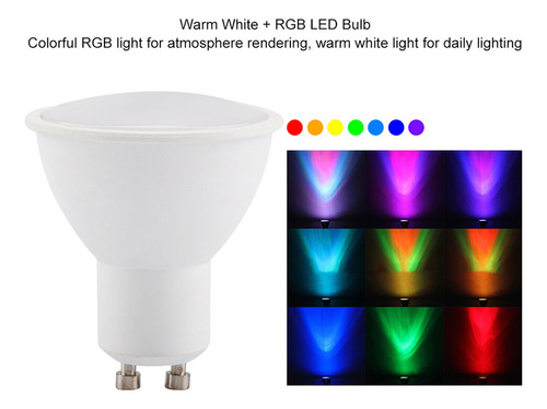 Lámpara Led Que Cambia De Color, Nueva Luz Blanca Cálida Gu1