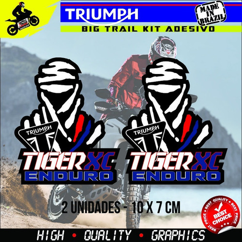 Adesivo Big Trail Triump Tiger Rally Dakar