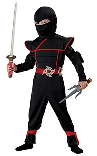 Disfraz De Ninja Sigiloso Para Niños Pequeños Grande (4-6)