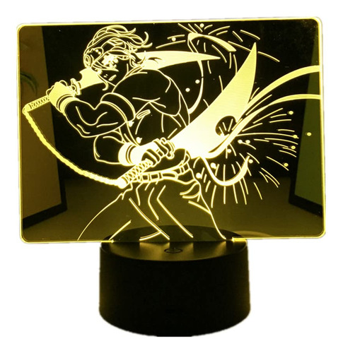 Ilusion 3d Anime Demon Slayer Luz Led Uzui Tengen Figura Rgb