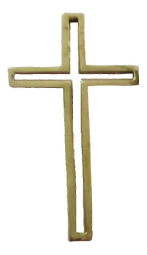 Cruz Calada De Bronce Pulido 25x15 Cm - Artículos Funerarios