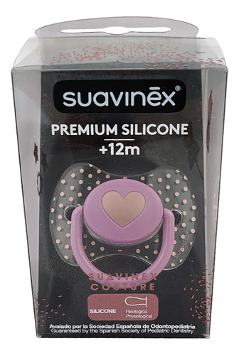 Chupones Fisiologicos De Silicon +12m Couture 2pzas Suavinex Color Lila Corazón Período De Edad 12 Meses