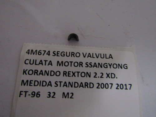 Seguro Valvula   Culata  Motor Ssangyong Korando Rexton 2.2