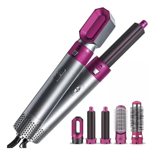 comprar 5 En 1 Secador De Pelo Cepillo De Aire Caliente Rizador Pelo