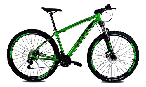 Bicicleta Aro 29 Rino Everest 24v - Index Hidraulico+trava Cor Verde Neon Tamanho Do Quadro 17