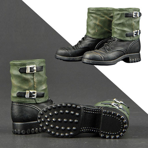 2 Pares De Botas Con Cordones De Soldado Alemán A Escala 1:6