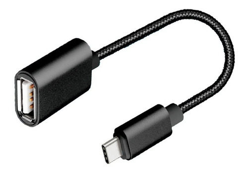 Cable Otg Tipo C De Metal Plateado Pendrive Mouse Teclado